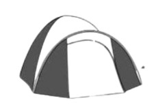 Para nuestro siguiente paso, se acomoda la tela interior, la cual fijará la estancia, atando la parte o estructura circular en el suelo de la carpa junto a la parte interior de la estructura de la cúpula.